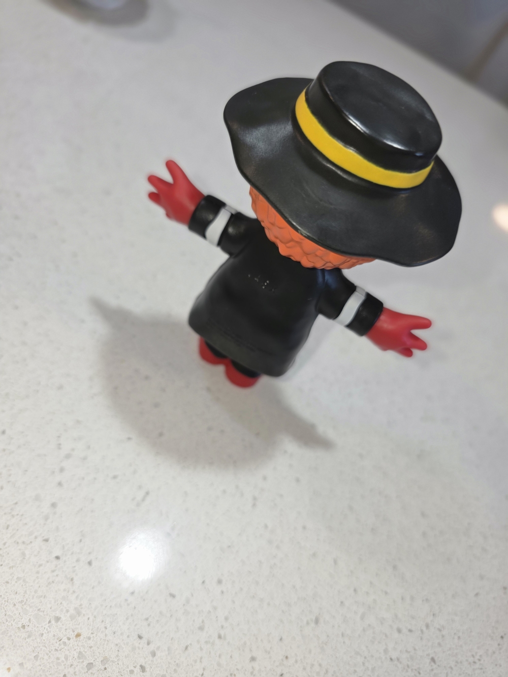 McDonald's Kids Toy: Black & White Striped Mascot Figure with Green Tie - Picture 6 of 6